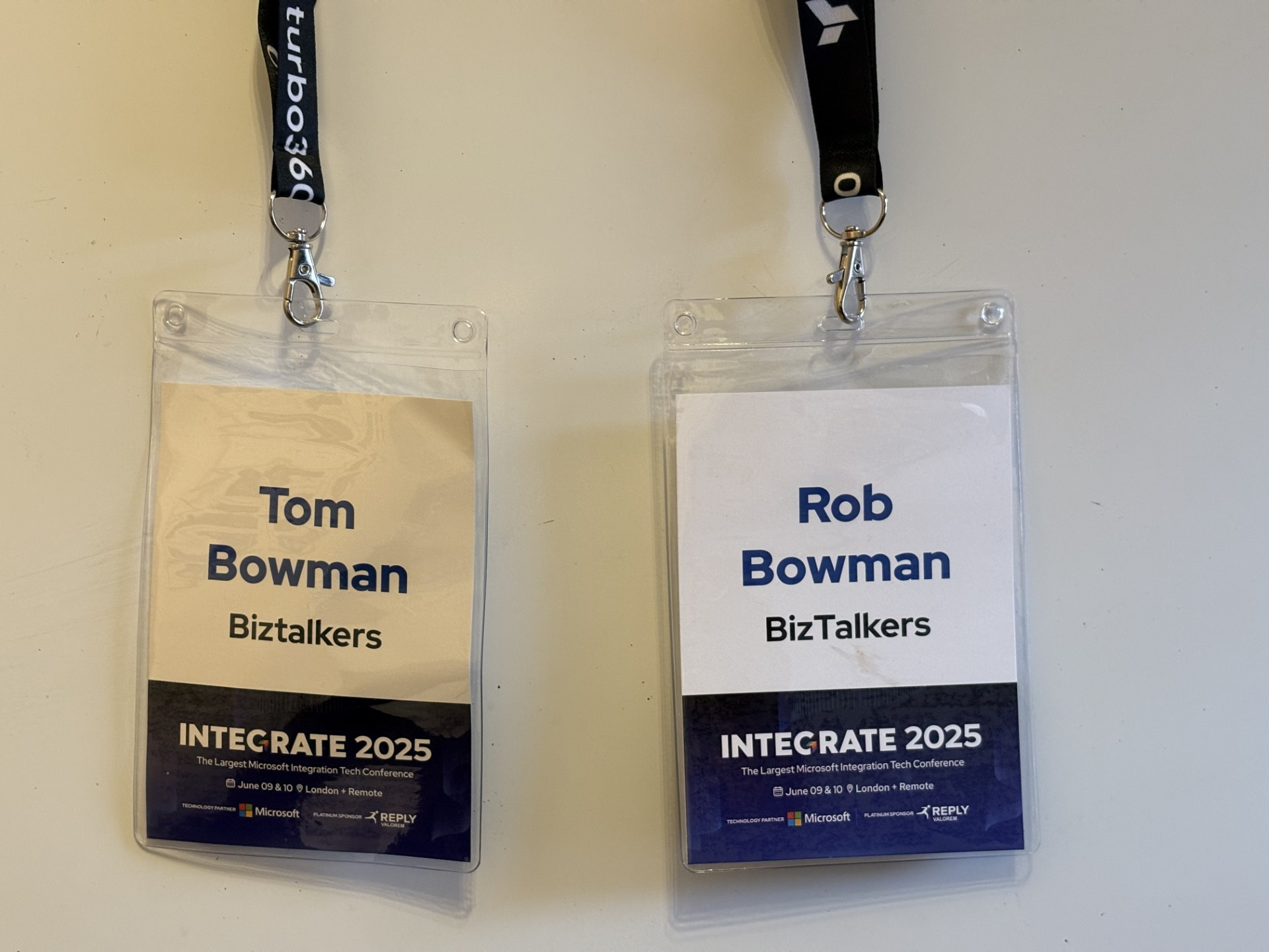 photo of conference badges
